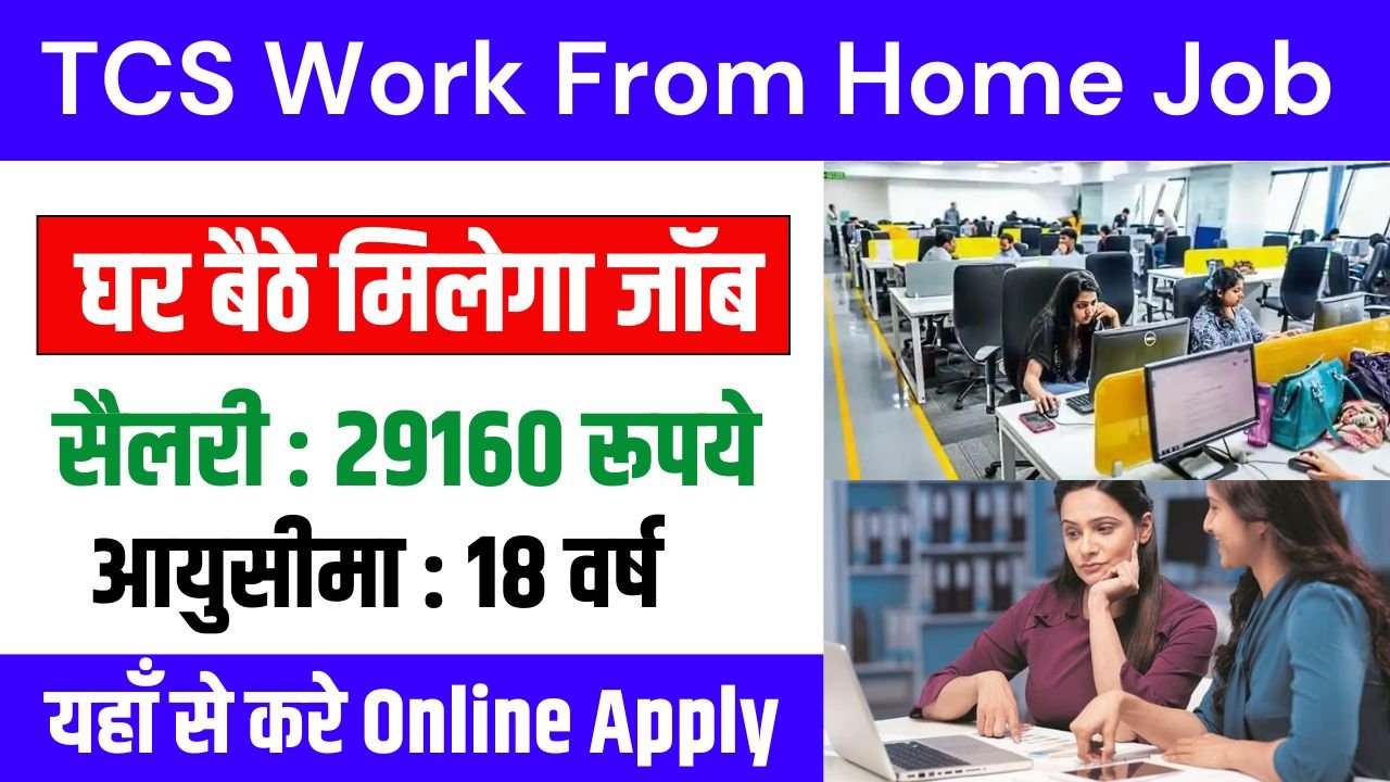 टीसीएस में घर बैठे जॉब करने का सुनहरा मौका, सैलरी 29160 रूपये, जल्दी करे अप्लाई